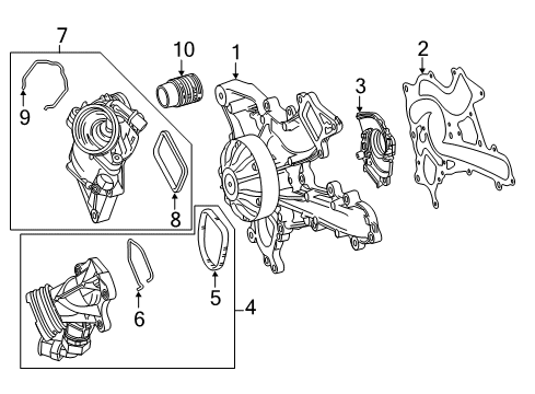 2017 Mercedes-Benz E400 Water Pump Diagram
