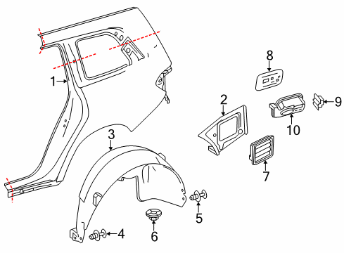 2018 Mercedes-Benz GLS550 Fuel Door Diagram