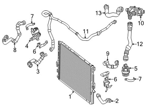 2021 Mercedes-Benz E63 AMG S Intercooler - Belts Diagram 2