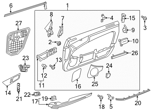 2017 Mercedes-Benz SLC300 Interior Trim - Door Diagram
