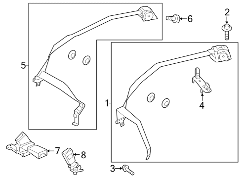 2025 Mercedes-Benz EQE 350+ Rear Seat Belts