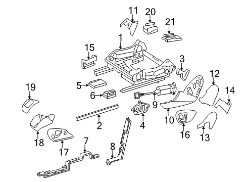 2012 Mercedes-Benz R350 Power Seats Diagram