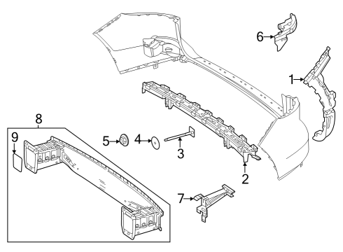2025 Mercedes-Benz EQB 250+ Bumper & Components - Rear Diagram 4