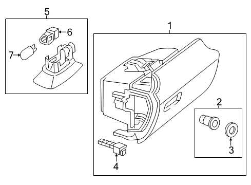 2014 Mercedes-Benz SLK55 AMG Glove Box Diagram