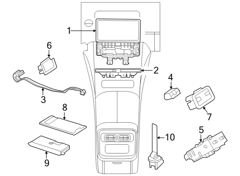 2025 Mercedes-Benz GLC63 AMG S E Performance Electrical Components - Console