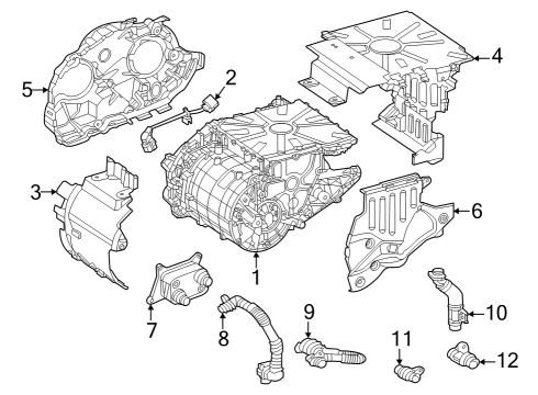 2024 Mercedes-Benz EQS 580 SUV Traction Motor Components Diagram 2