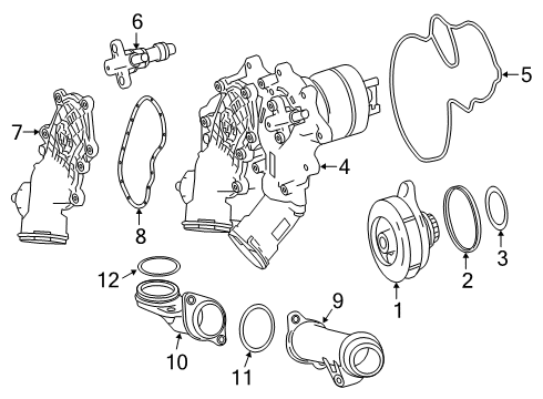 2021 Mercedes-Benz S63 AMG Water Pump Diagram