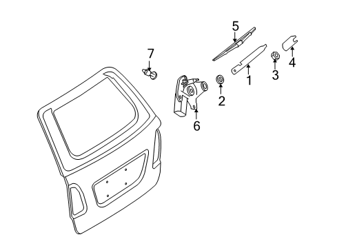 2012 Mercedes-Benz GL450 Wiper & Washer Components