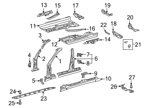 2001 Mercedes-Benz E320 Floor & Rails