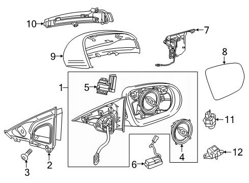2018 Mercedes-Benz E300 Mirrors Diagram