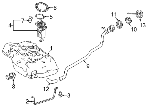 2016 Mercedes-Benz GLA250 Fuel Supply Diagram