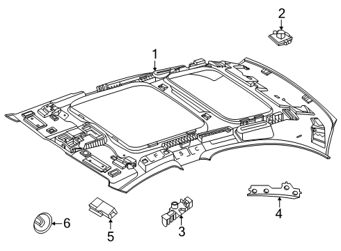 2024 Mercedes-Benz E450 Interior Trim - Roof Diagram 3