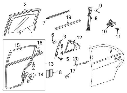 2007 Mercedes-Benz S65 AMG Rear Door Diagram