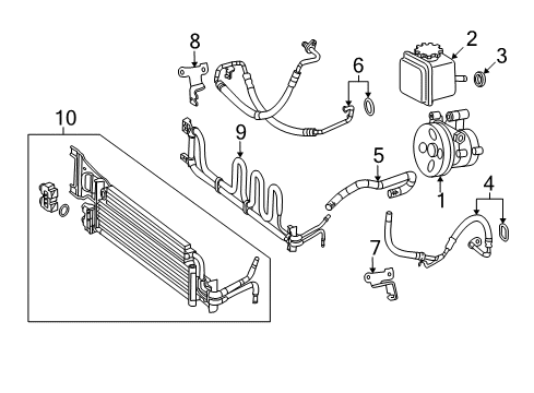 2011 Mercedes-Benz E550 P/S Pump & Hoses Diagram 2