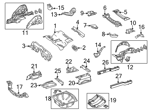 2013 Mercedes-Benz GLK350 Rear Floor & Rails