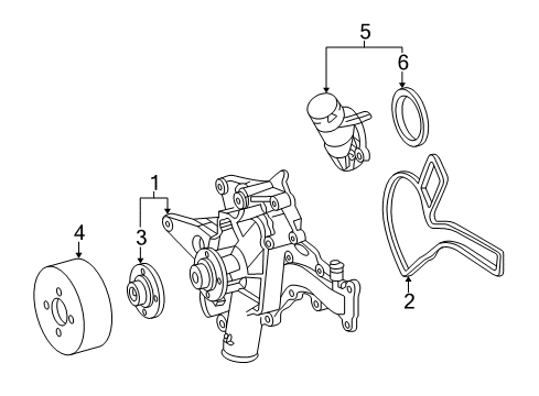 2001 Mercedes-Benz CLK55 AMG Water Pump Diagram