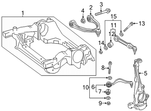 2021 Mercedes-Benz GLC300 Front Suspension Components Diagram 5