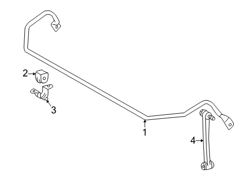 2004 Mercedes-Benz SLK230 Stabilizer Bar & Components Diagram 4