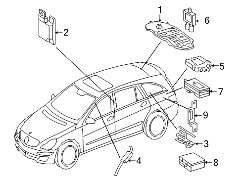 2007 Mercedes-Benz R500 Antenna & Radio