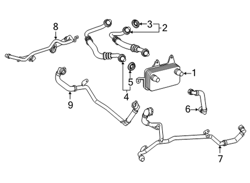 2022 Mercedes-Benz AMG GT 53 Oil Cooler Diagram