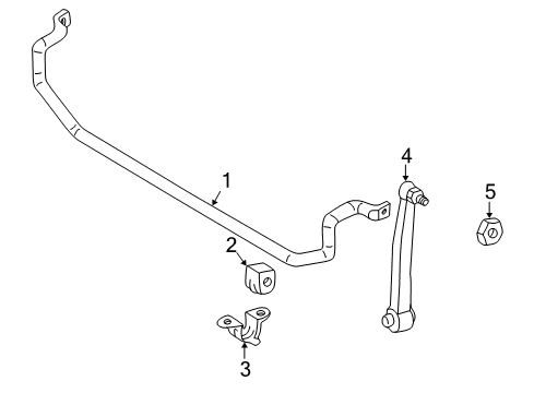 1998 Mercedes-Benz CLK320 Stabilizer Bar & Components Diagram 5