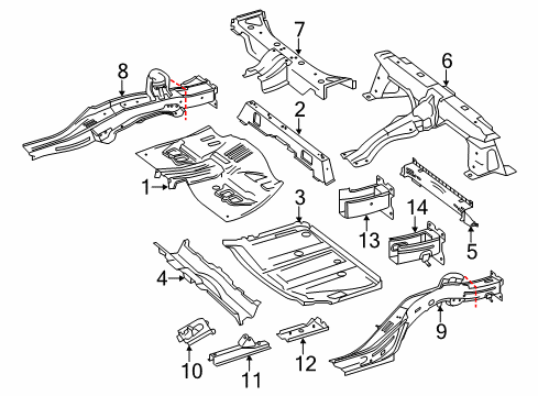 2014 Mercedes-Benz GL550 Rear Floor & Rails