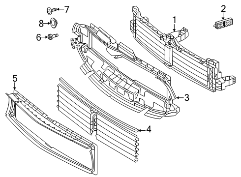 2024 Mercedes-Benz GLA35 AMG Radiator Support Components