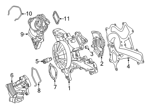 2017 Mercedes-Benz SLC43 AMG Water Pump Diagram