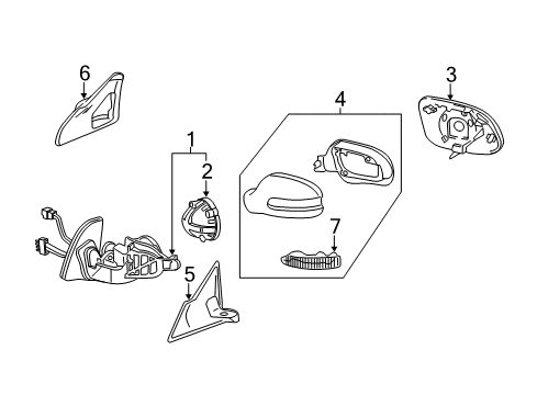 2012 Mercedes-Benz SL63 AMG Mirrors Diagram