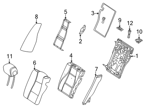 2025 Mercedes-Benz GLE450 OUTER COV., RR SEAT BACKR Diagram for 167-920-60-16-5F28