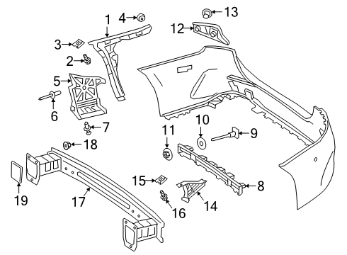 2021 Mercedes-Benz A220 Bumper & Components - Rear Diagram 2
