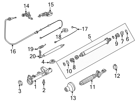 2002 Mercedes-Benz CLK320 Steering Column Assembly Diagram