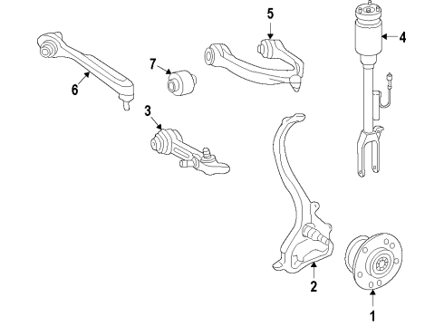 2013 Mercedes-Benz CL600 Lower Control Arm - Front Diagram
