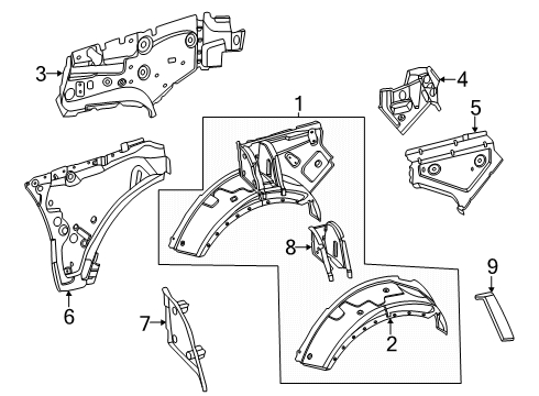2025 Mercedes-Benz CLE53 AMG WHEEL WELL Diagram for 236-630-68-02