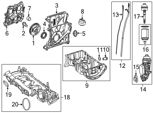2015 Mercedes-Benz GLA45 AMG Engine Parts Diagram 2