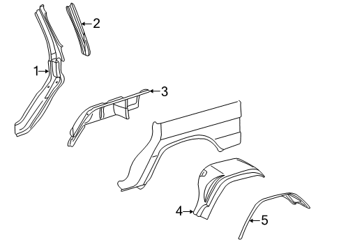 2003 Mercedes-Benz G55 AMG Inner Structure - Quarter Panel