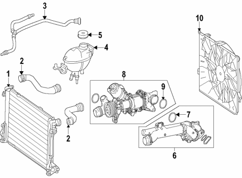 2017 Mercedes-Benz SLC300 Cooling Fan Diagram