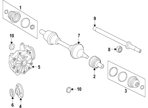 2021 Mercedes-Benz E450 Differential - Front Diagram
