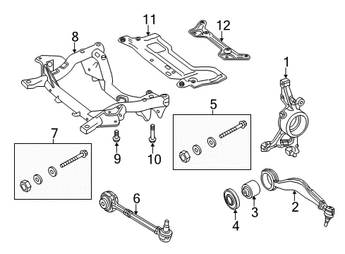 2014 Mercedes-Benz E350 Front Suspension Components Diagram 5