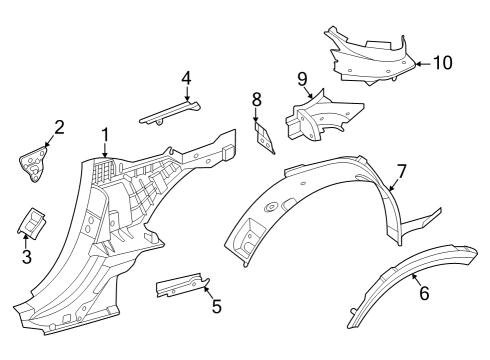 2023 Mercedes-Benz SL43 AMG Inner Structure - Quarter Panel
