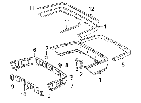 1998 Mercedes-Benz C280 Bumper & Components - Rear