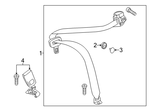 2016 Mercedes-Benz CLS400 Rear Seat Belts Diagram