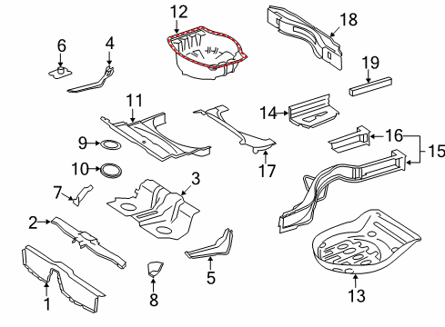 2007 Mercedes-Benz S550 Rear Floor & Rails