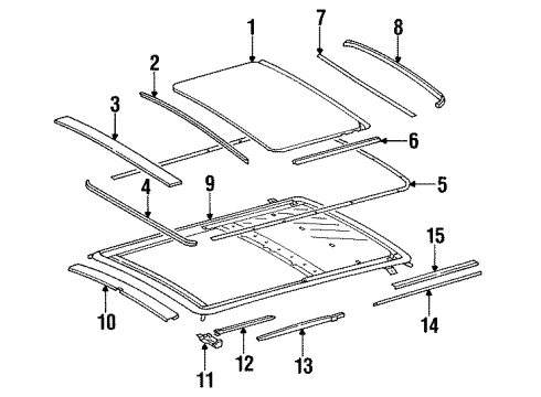 1985 Mercedes-Benz 300CD Sunroof Diagram 2