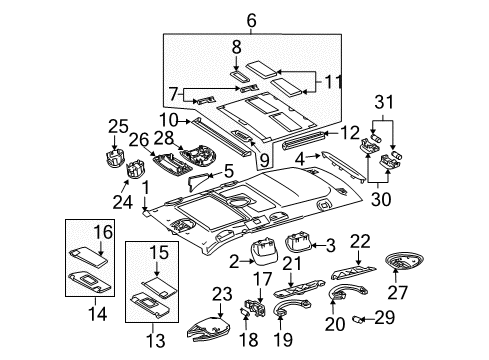 2005 Mercedes-Benz E500 Cover Diagram for 211-810-05-10-7F85