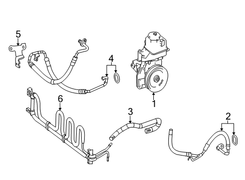 2011 Mercedes-Benz E350 P/S Pump & Hoses Diagram 3