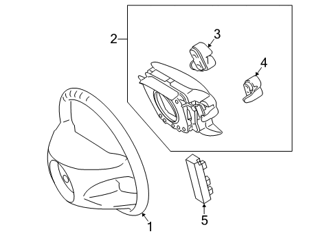 2004 Mercedes-Benz SL600 Steering Wheel & Trim Diagram