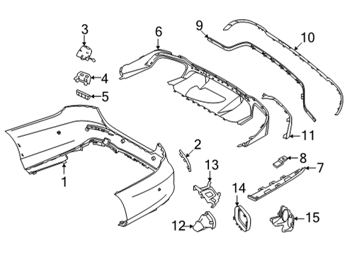 2021 Mercedes-Benz E450 Bumper & Components - Rear Diagram 3