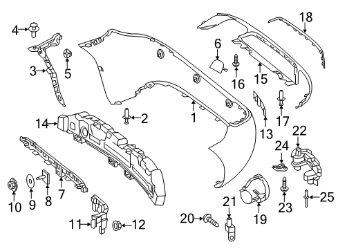 2020 Mercedes-Benz SLC300 Bumper & Components - Rear Diagram