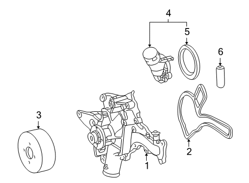 2002 Mercedes-Benz ML500 Water Pump